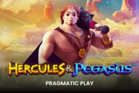 Hercule héroïque et Pégase ailé dans un ciel mythologique, machine à sous Hercules and Pegasus par Pragmatic Play