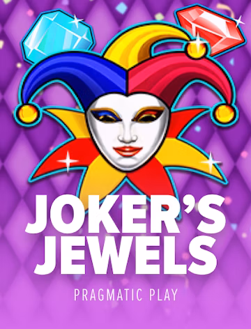 Masque de joker entouré de diamants colorés, machine à sous Joker's Jewels par Pragmatic Play
